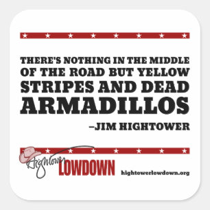 Adesivo Quadrado Lowdown de Hightower: Nada no médio (etiqueta)