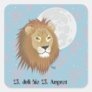 Adesivo Quadrado Löwe - Tierkreiszeichen Aufkleber