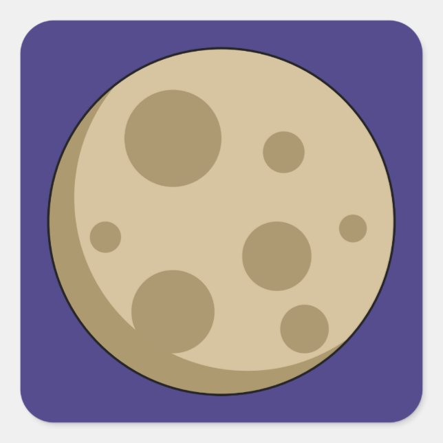 Adesivo Quadrado Lua cheia (Frente)