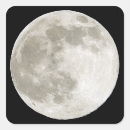 Adesivo Quadrado Lua Cheia Natureza Celestial Fase Lunar Arte