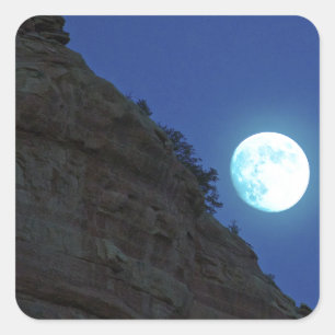 Adesivo Quadrado Lua cheia que aumenta sobre Sedona