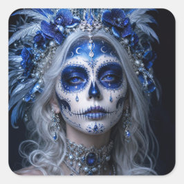 Adesivo Quadrado Lua Safira Calavera – Azul Celestial
