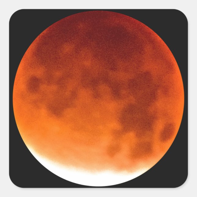 Adesivo Quadrado Lua Vermelha Ascendente (Frente)