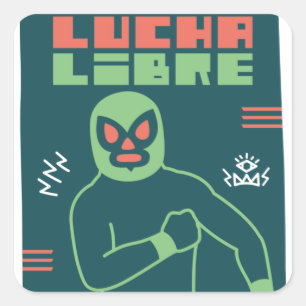 ADESIVO QUADRADO LUCHA LIBRE#120