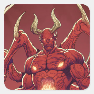 Adesivo Quadrado Lúcifer, o Diabo, o Príncipe da Escuridão, Satã