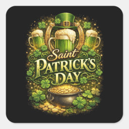 Adesivo Quadrado Luck of the Emerald Isle