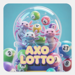 Adesivo Quadrado Lucky Axolotl