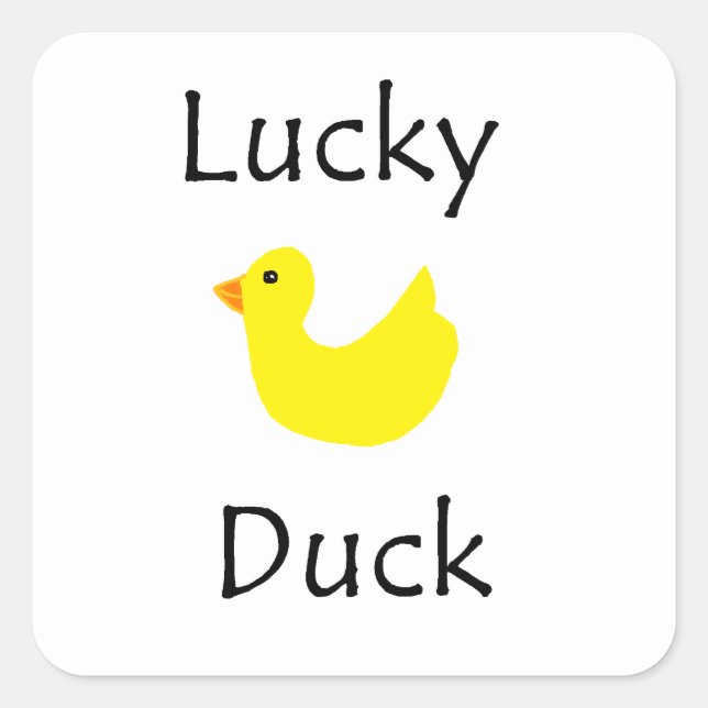 Adesivo Quadrado Lucky Duck (Frente)