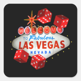Adesivo Quadrado Lucky Las Vegas Stickers