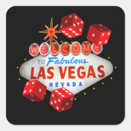 Adesivo Quadrado Lucky Las Vegas Stickers