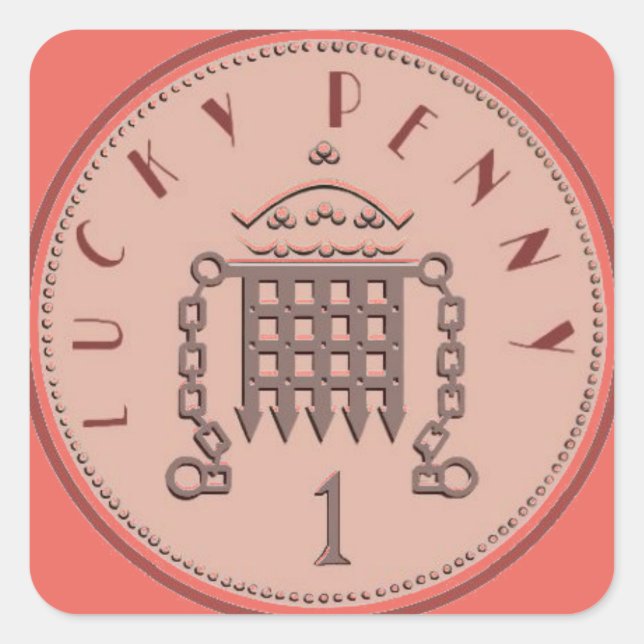 Adesivo Quadrado Lucky Penny Sticker (Frente)