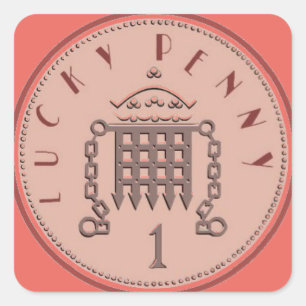 Adesivo Quadrado Lucky Penny Sticker