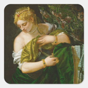 Adesivo Quadrado Lucretia (Senhora Romana Aristocrata) (por Verones
