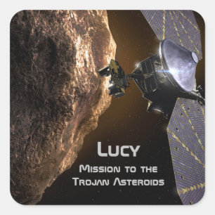 Adesivo Quadrado Lucy Mission to Study Trojan Asteroids