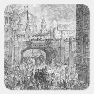 Adesivo Quadrado Ludgate Hill
