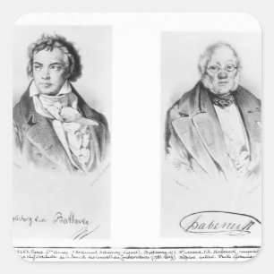 Adesivo Quadrado Ludwig van Beethoven & Francois-Antoine Habeneck