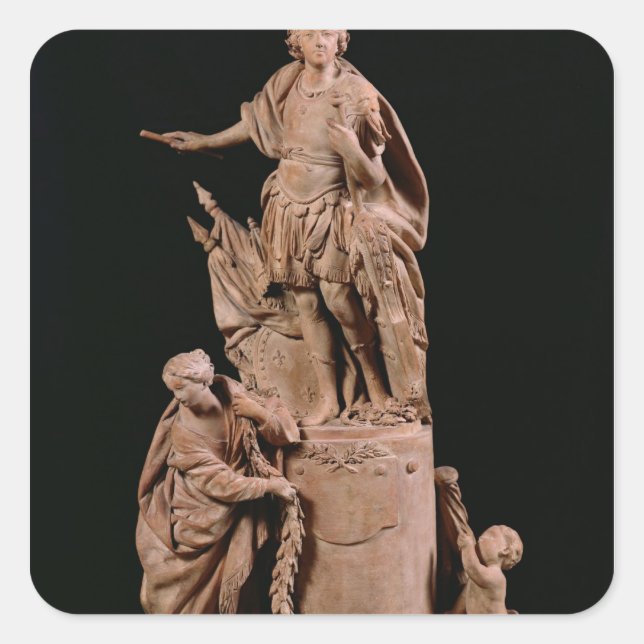 Adesivo Quadrado Luís XV como imperador romano (Frente)