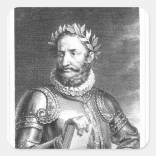 Adesivo Quadrado Luiz Vaz de Camoes gravado por B. Roger