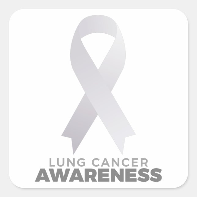 Adesivo Quadrado Lung Cancer Awareness (Frente)