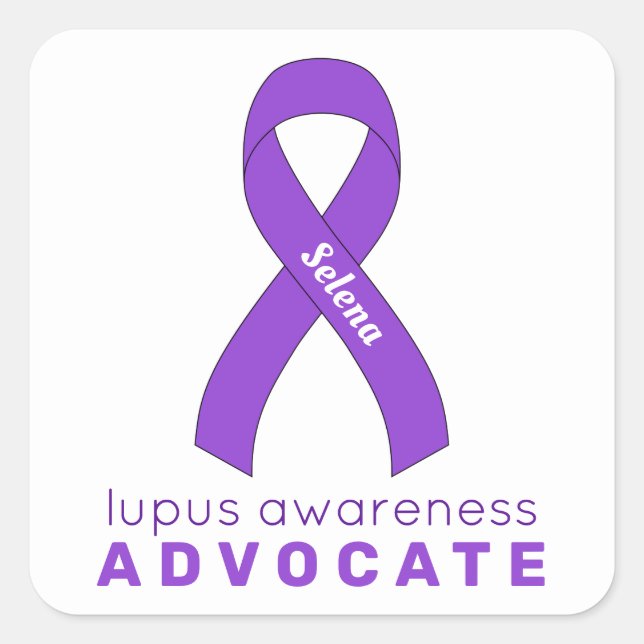 Adesivo Quadrado Lupus Advocate White Square Sticker (Frente)