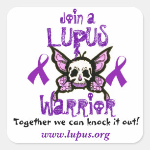 Adesivo Quadrado Lupus Warrior Sticker