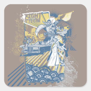 Adesivo Quadrado Luta do Tigre