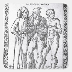 Adesivo Quadrado Lutadores turcos