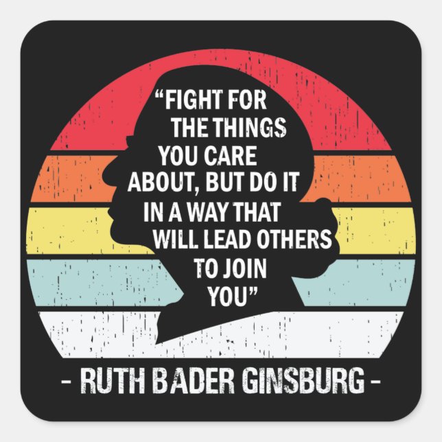 Adesivo Quadrado Lutar Pelas Coisas Que Você Se Preocupa Com O Notó (Frente)