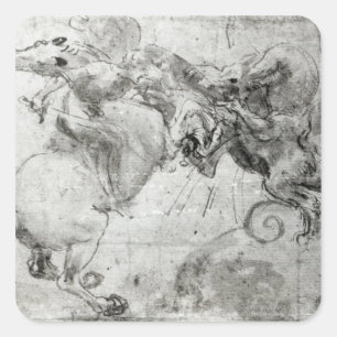 Adesivo Quadrado Lute entre um cavaleiro e um dragão, c.1482