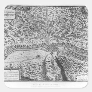 Adesivo Quadrado Lutetia ou o primeiro plano de Paris