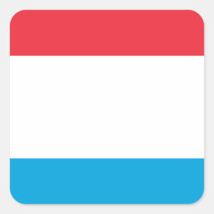 Adesivo Quadrado Luxembourg Flag - Lëtzebuerger Fändel - Drapeau
