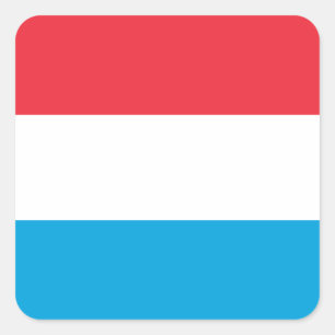 Adesivo Quadrado Luxembourg - Lëtzebuerg - Luxemburg