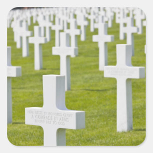 Adesivo Quadrado Luxemburgo, Hamm. Cemitério Militar dos EUA