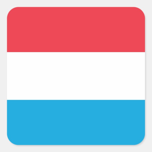 Adesivo Quadrado Luxemburgo - Lëtzebuerg - Luxemburgo (Frente)