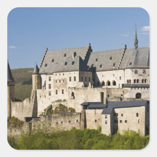 Adesivo Quadrado Luxemburgo, Vianden. Castelo de Vianden (século XV