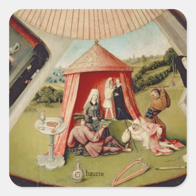 Adesivo Quadrado Luxo, detalhe da Mesa dos Sete (Frente)