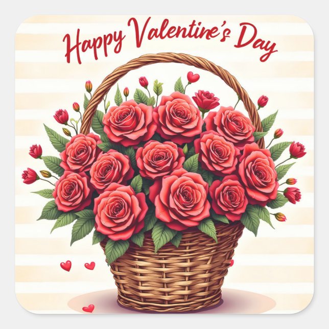 Adesivo Quadrado Luxo Floral Belo Amor Coleção Moderna (Frente)