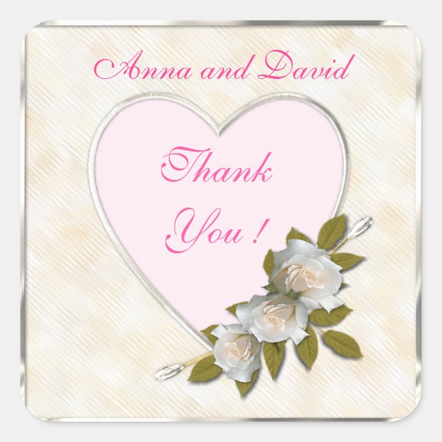 Adesivo Quadrado Luxo Floral Moderno Adicione Seu Texto (Frente)