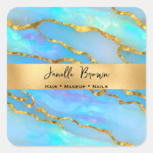 Luxo Holográfico Faux Opal Stone e Gold Foil