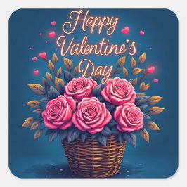 Adesivo Quadrado Luxury Floral Beautiful Love Popular Collection