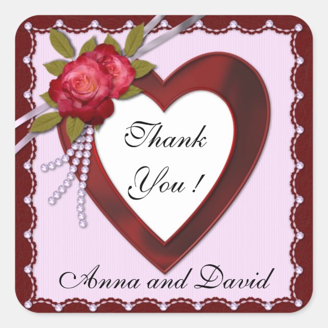 Adesivo Quadrado Luxury Moderno Burgundy Adicionar Seu Texto (Frente)