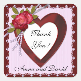 Adesivo Quadrado Luxury Moderno Burgundy Adicionar Seu Texto