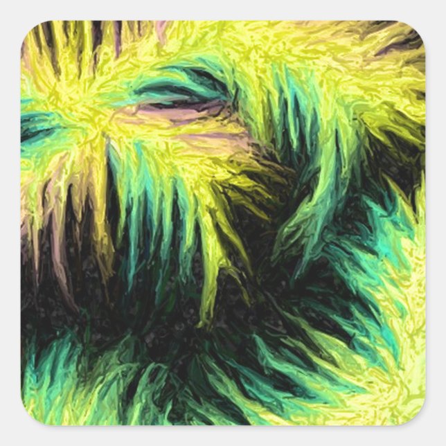 Adesivo Quadrado Luz como Design de pena (Frente)