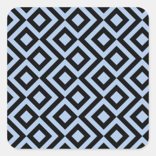 Adesivo Quadrado Luz - meandro do azul e do preto