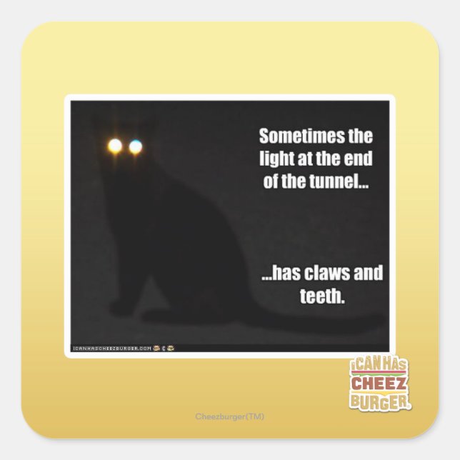 Adesivo Quadrado Luz no fim do túnel (Frente)