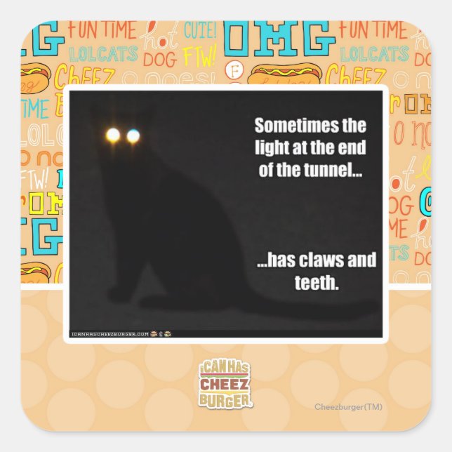 Adesivo Quadrado Luz no fim do túnel (Frente)