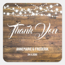 Adesivo Quadrado Luzes de brilho de madeira russa