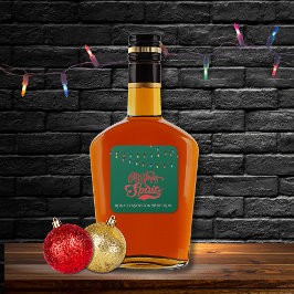 Adesivo Quadrado Luzes de Natal com Nome Personalizado Espiritos de