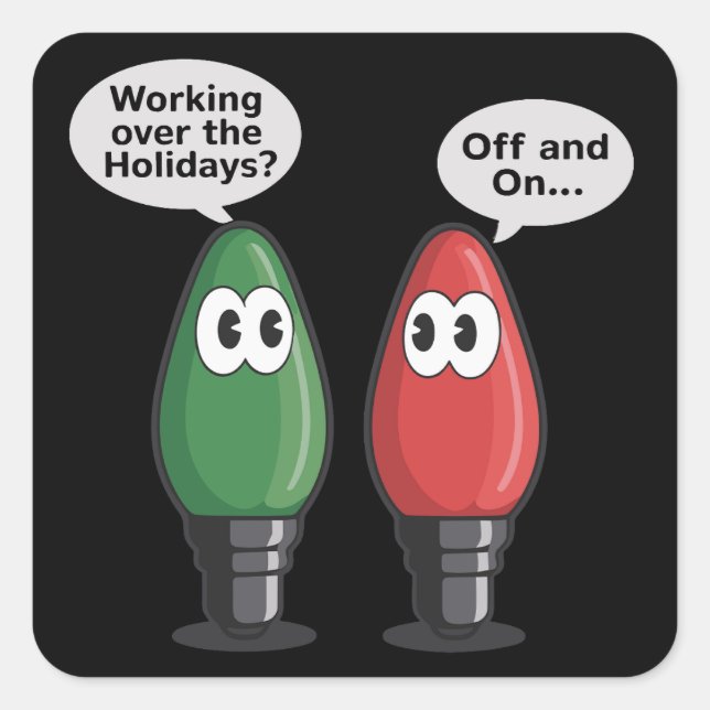 Adesivo Quadrado Luzes de Natal Luz de Piada funcionando desligada (Frente)