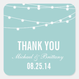 Adesivo Quadrado Luzes de string | Autocolantes